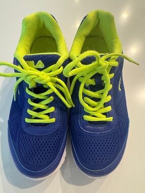 Fila Blue and Neon Yellow Women's Espadrilles